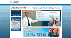 Desktop Screenshot of departmentsplus.cengage.com