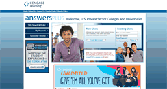 Desktop Screenshot of answersplus.cengage.com