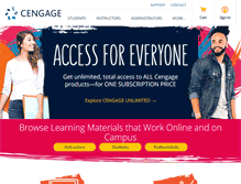 Tablet Screenshot of cengage.com