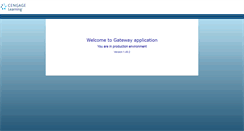Desktop Screenshot of gateway.cengage.com